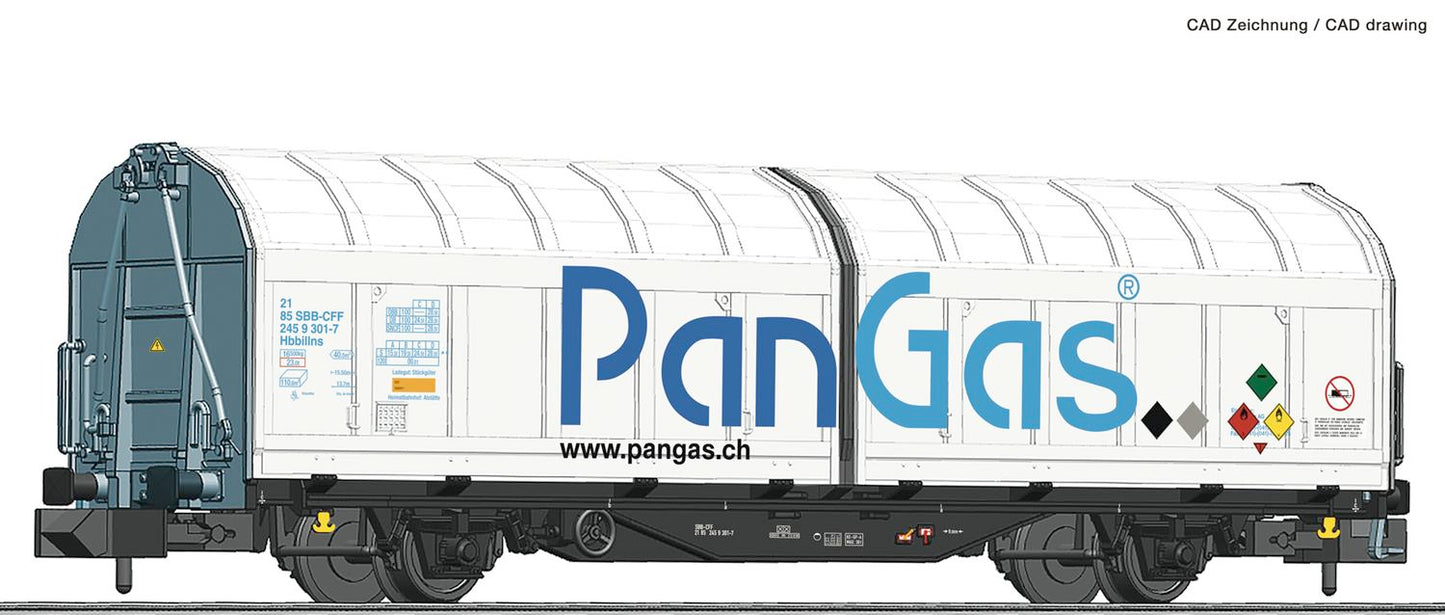 Fleischmann 826254 SBB Cargo Sliding Wall Wagon V N Gauge