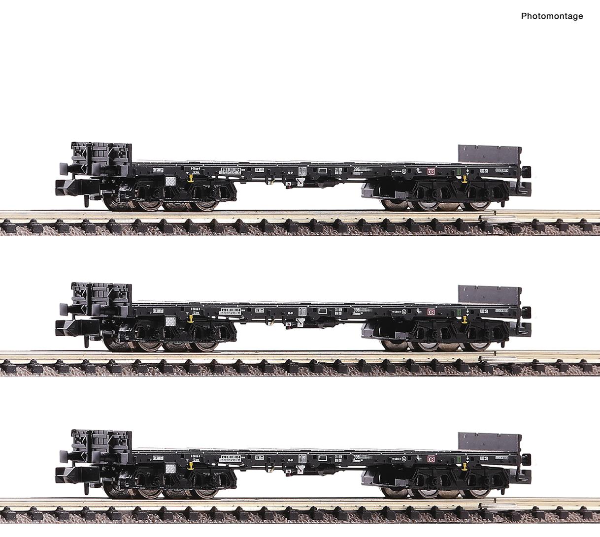 Fleischmann 826710 DBAG Flat Wagon Set (3) VI N Gauge