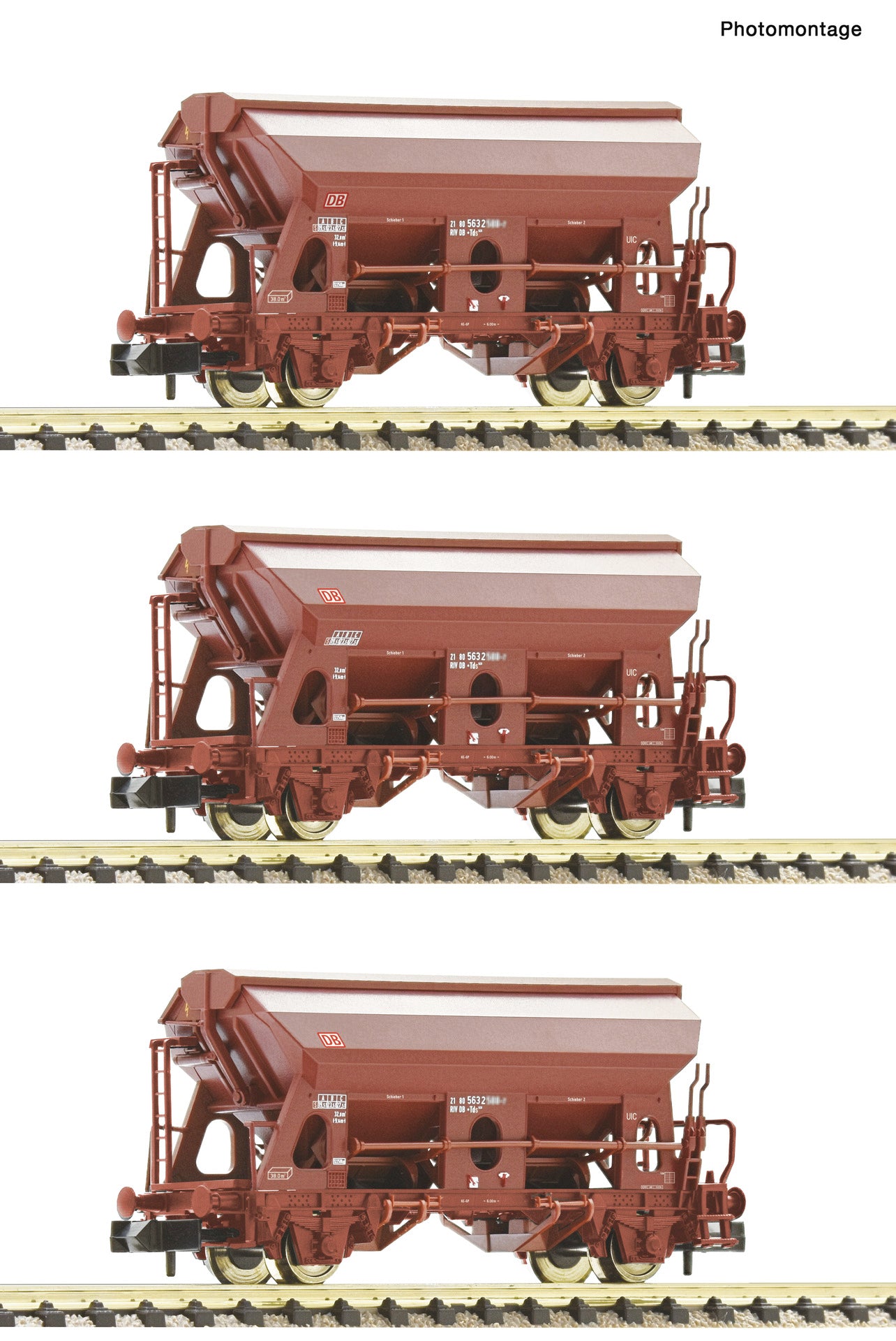Fleischmann DBAG Tds928 Swivel Roof Wagon Set (3) V FM830358 N Gauge