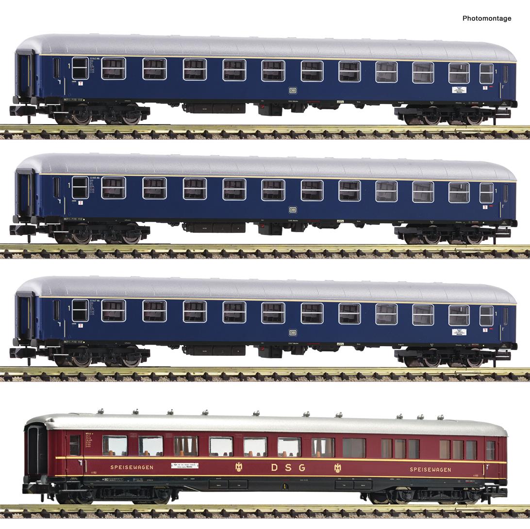 Fleischmann 881910 DB F-Train Hans Sachs Coach Set (4) III N Gauge