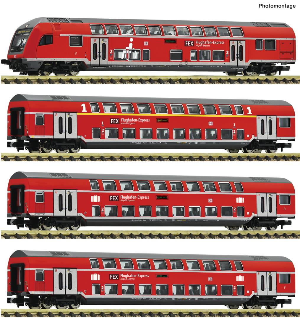 Fleischmann 881916 DBAG FEX Bi-Level Coach Set (4) VI N Gauge