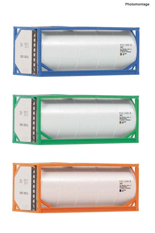 Fleischmann 20' Tanktainer Set (3) N Gauge FM910120