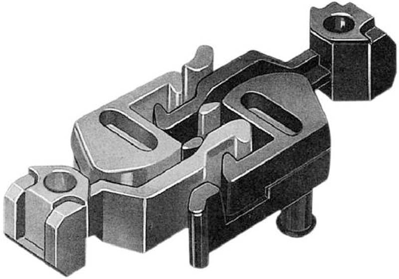 Fleischmann Profi Coupling Flat Centre Spring/Cover Plate/Long Lug N Gauge