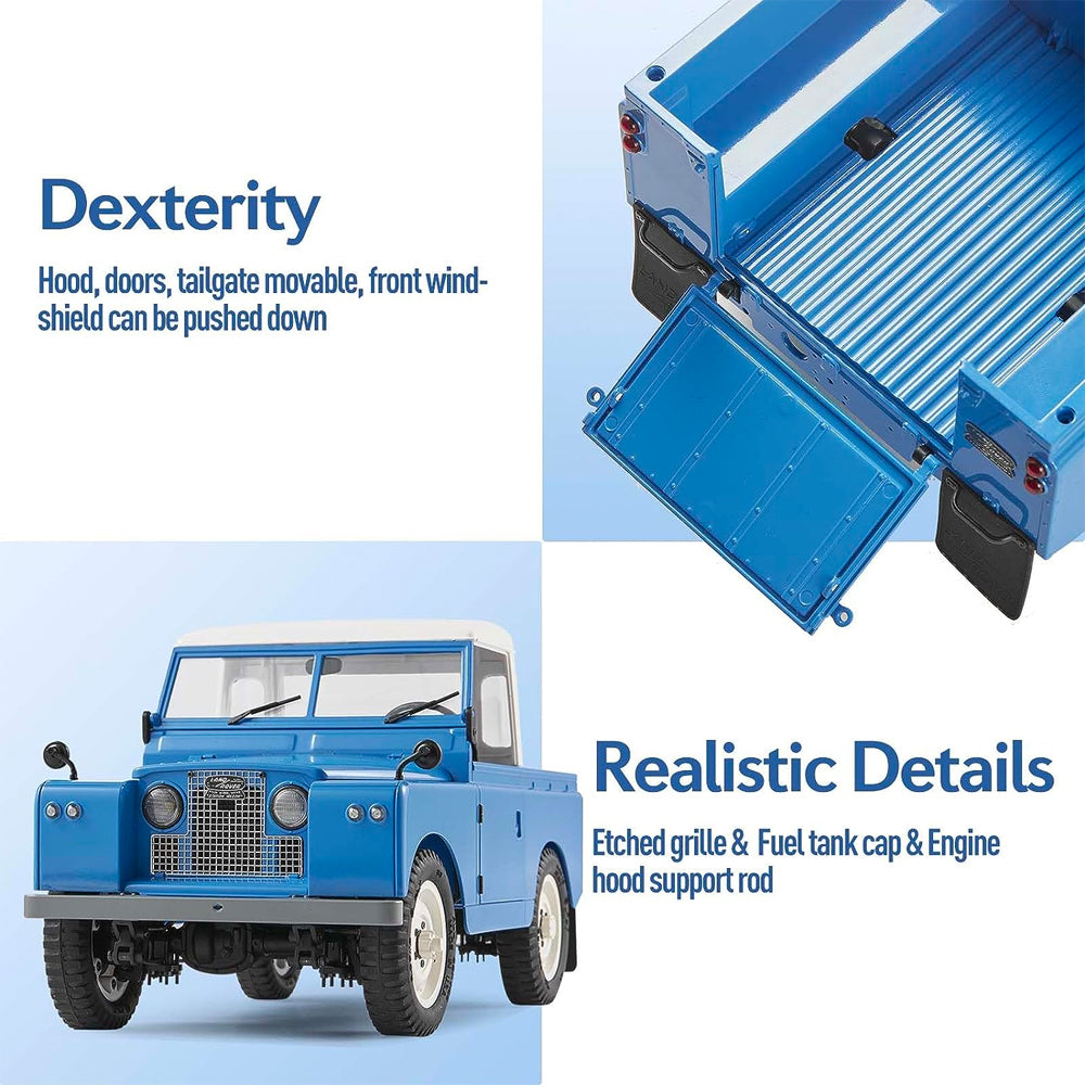 FMS Land Rover Series II 1:12 RTR RC Car - Blue FMS11202RTRBU