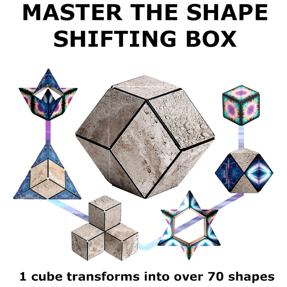Shashibo: Moon - Mysterious Magnetic Puzzle Box - Over 70 Shapes!