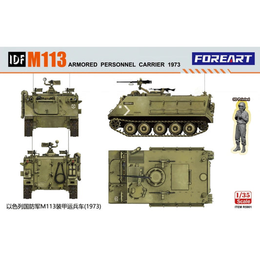 Foreart R5901 IDF M113 Armored Personnel Carrier 1973 APC 1:35 Model Kit