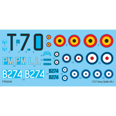 Frrom-Azur FR0046 Fairey Battle Mk.I 'In Belgium' 1:72 Model Kit