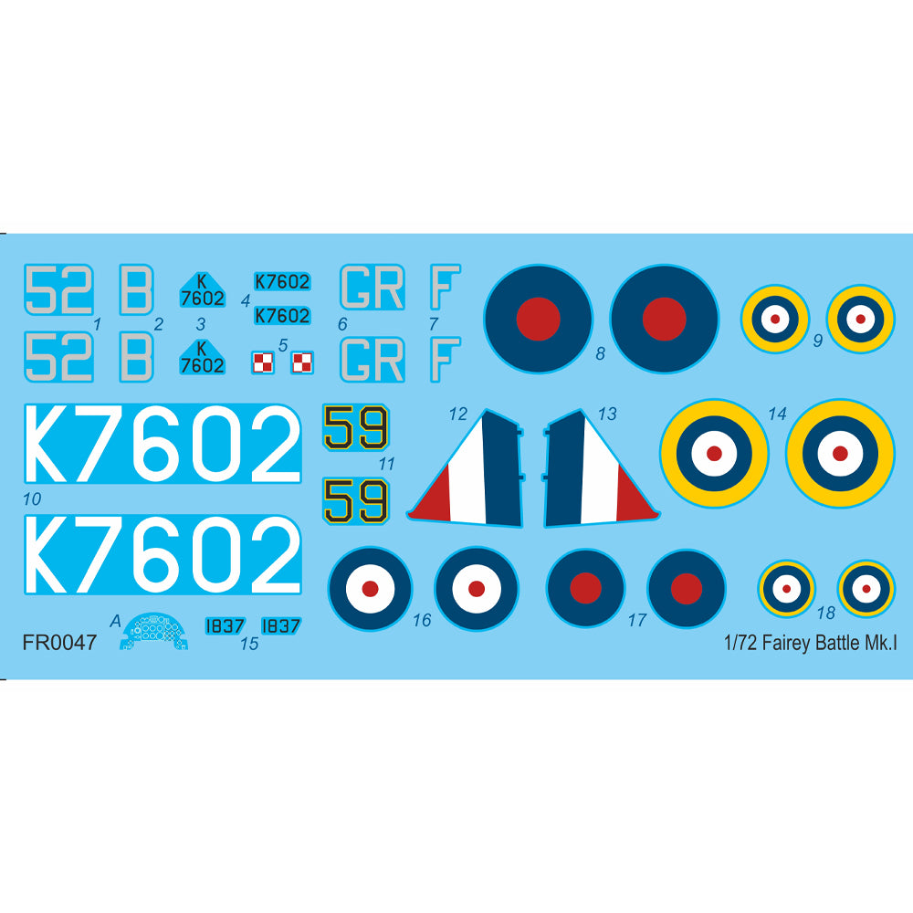 Frrom-Azur FR0047 Fairey Battle Mk.I 'Poles in UK' 1:72 Model Kit