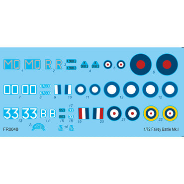 Frrom-Azur FR0048 Fairey Battle Mk.I 'AASF' 1:72 Model Kit