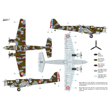 Frrom-Azur FR0056 Bloch MB.210 1:72 Model Kit