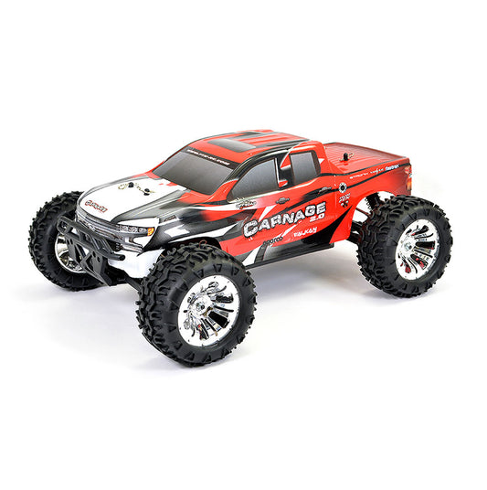 FTX Carnage 2.0 1/10 Brushed Truck 4WD RTR RED RC Car Batt Chgr 2.4ghz Radio
