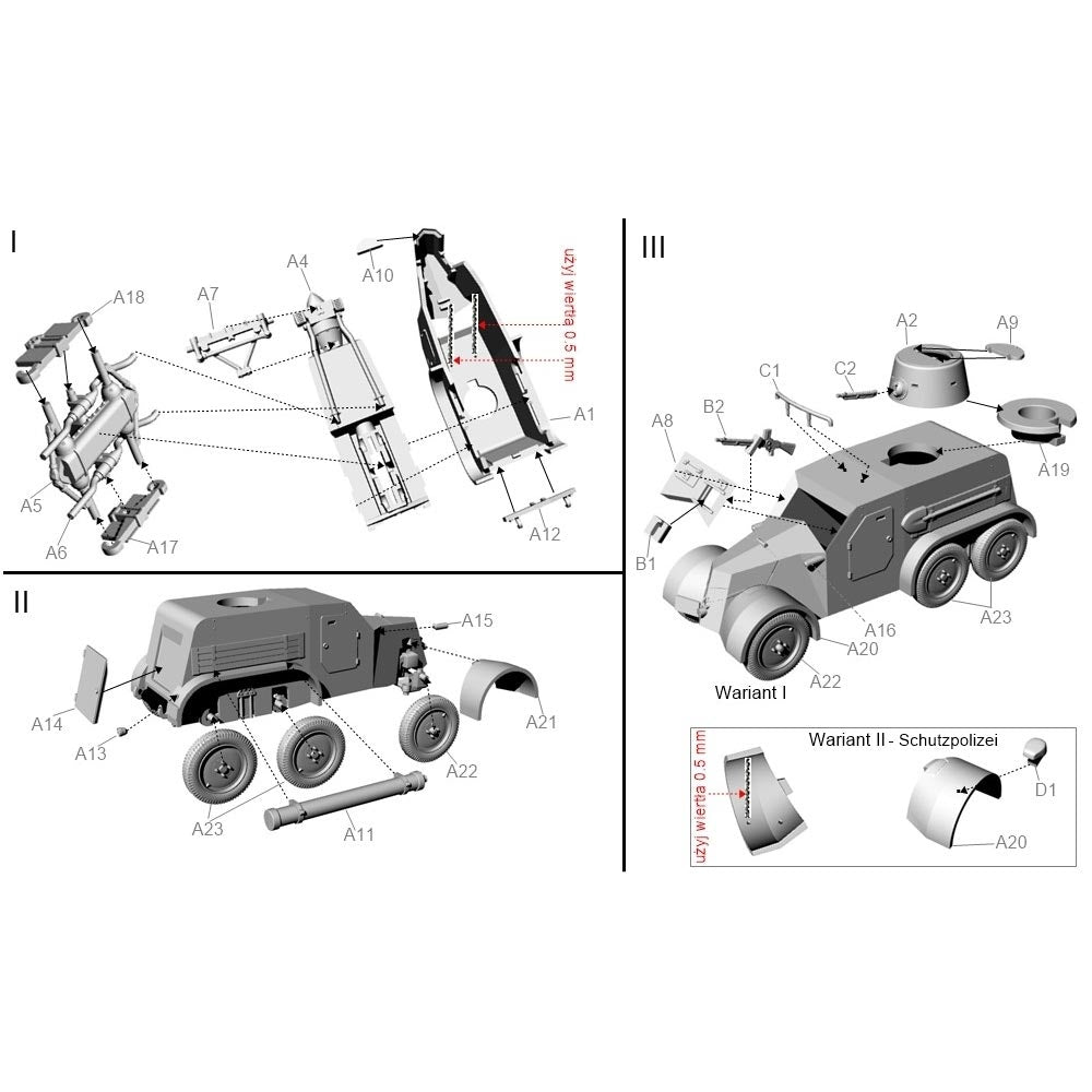 First to Fight 090 Czechoslovak Tatra OA VZ. 30/Schutzpolizei 1:72 Model Kit