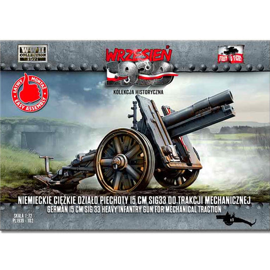 First to Fight German Heavy Infantry Gun 15cm SIG33 1:72 Model Kit