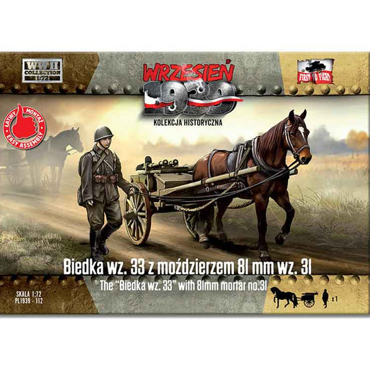 First to Fight 112 Biedka wz.33 w/81mm Mortar Wz.31 1:72 Model Kit