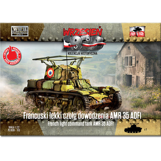 First to Fight 113 AMR 35 ADF1 French Light Command Tank 1:72 Model Kit