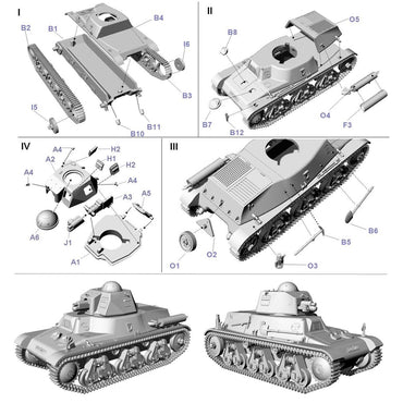 First to Fight 115 Hotchkiss H38 w/SA18 Cannon 1:72 Model Kit