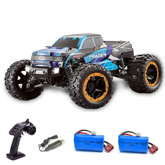 FTX Tracer RC Blue Monster Truck RTR Radio/Remote Controlled Car Bundle w/Battery