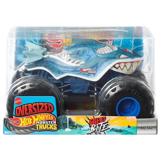 Hot Wheels Oversized Monster Truck - Great Bite - 1:24 Diecast Truck JCC89
