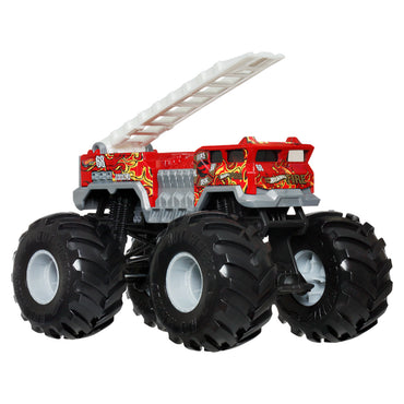 Hot Wheels Oversized Monster Truck - 5 Alarm Fire Truck - 1:24 Diecast JCC95