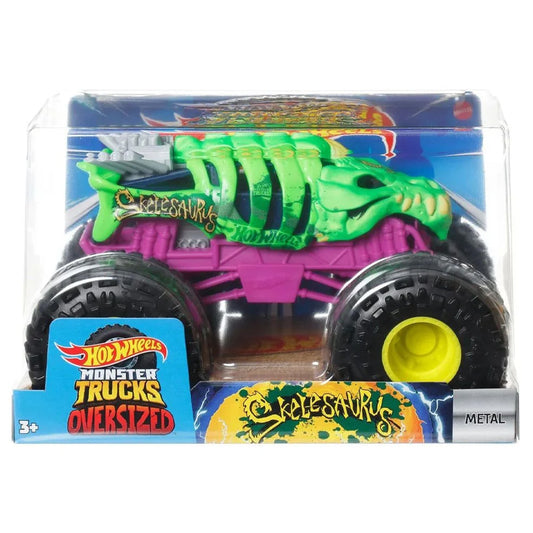 Hot Wheels Oversized Monster Truck - Skelesaurus - 1:24 Diecast Truck JDP98