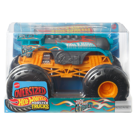 Hot Wheels Oversized Monster Truck - West Coast Crusher - 1:24 Diecast JKP86