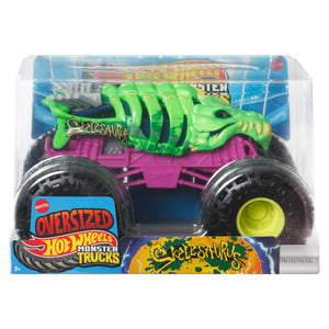 Hot Wheels Oversized Monster Truck - Skelesaurus - 1:24 Diecast JMT09