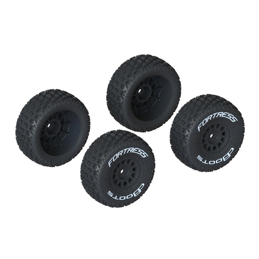 Arrma dBoots FORTRESS Tyre Set (Glued) - 2 Pairs of Wheels
