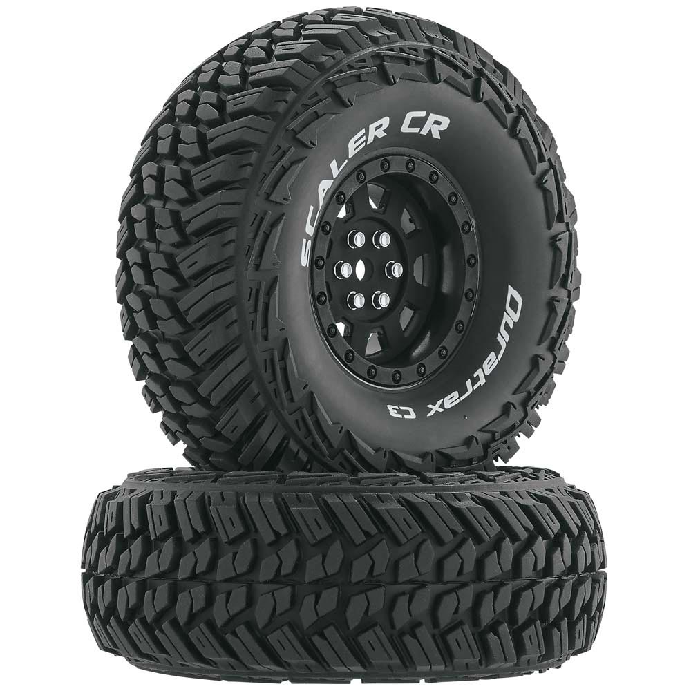Duratrax Scaler CR C3 Mounted 1.9 Crawler Wheels - Black PAIR DTXC4022