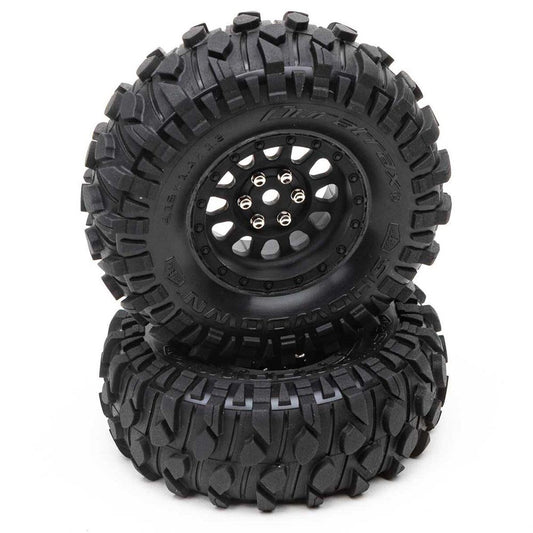 Duratrax Class 1 Showdown CR C3 Mntd 1.9" Wheels - Black PAIR DTXC4074