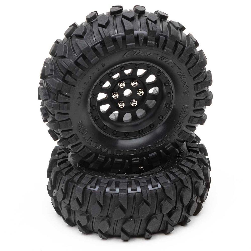 Duratrax Class 1 Showdown CR C3 Mntd 1.9" Wheels - Black PAIR DTXC4074