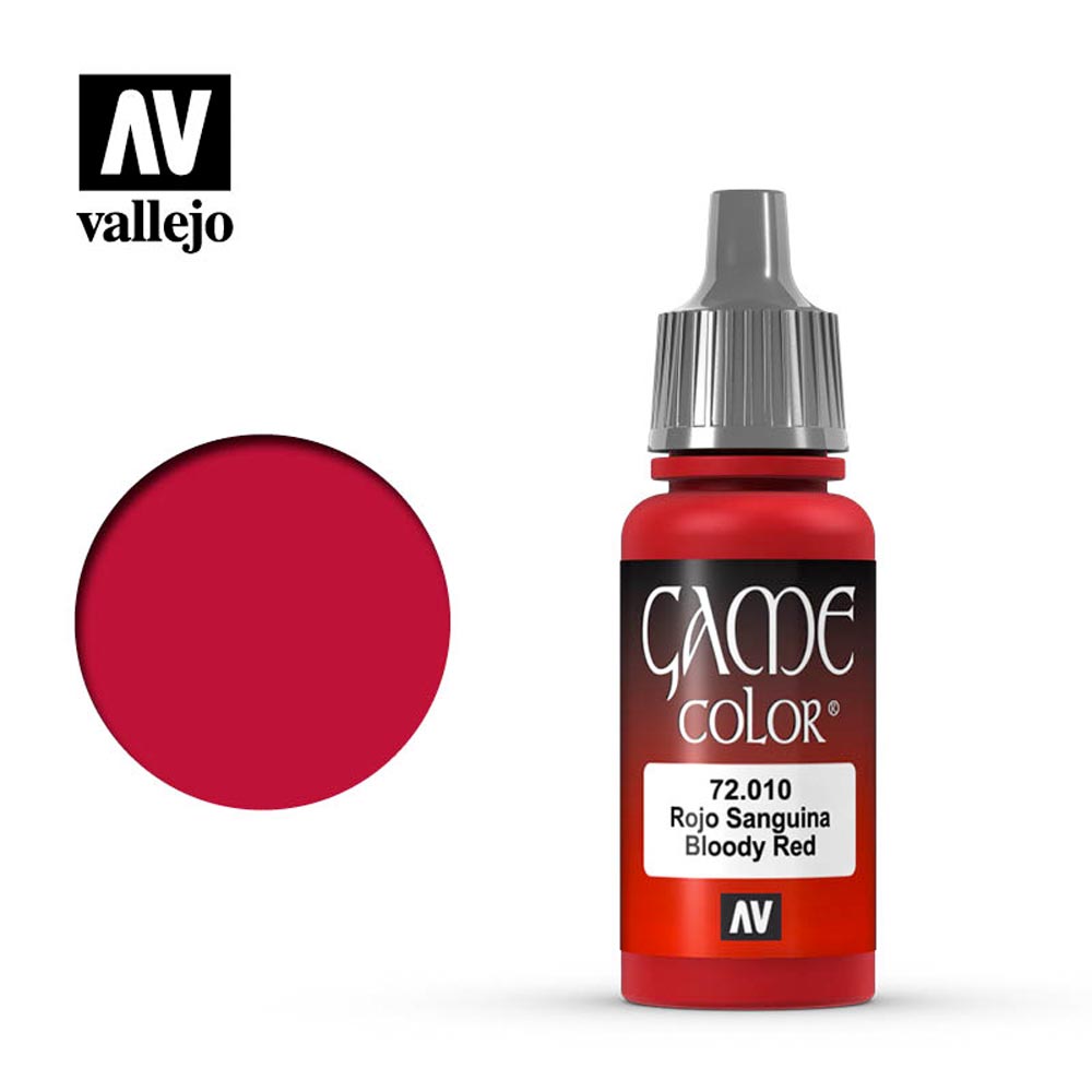Vallejo Game Colour Bloody Red Acrylic Paint 18ml Dropper Bottle 72010