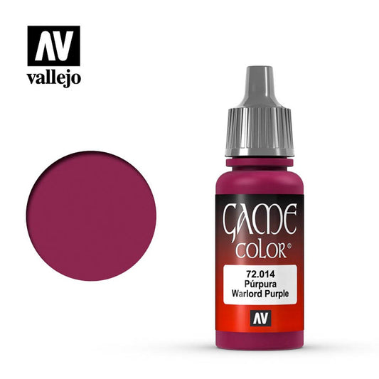 Vallejo Game Colour Warlord Purple Acrylic Paint 18ml Dropper Bottle 72014