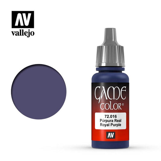 Vallejo Game Colour Royal Purple Acrylic Paint 18ml Dropper Bottle 72016