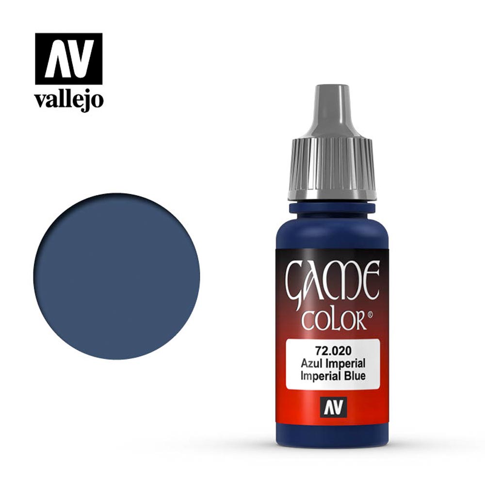 Vallejo Game Colour Imperial Blue Acrylic Paint 18ml Dropper Bottle 72020