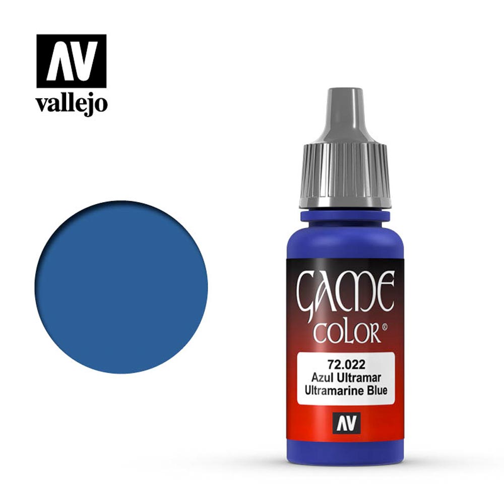 Vallejo Game Colour Ultramarine Blue Acrylic Paint 18ml Dropper Bottle 72022