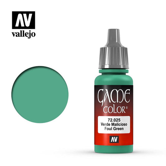 Vallejo Game Colour Foul Green Acrylic Paint 18ml Dropper Bottle 72025