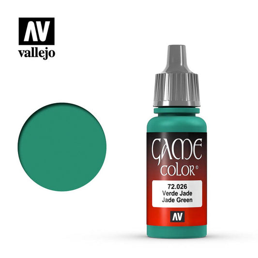 Vallejo Game Colour Jade Green Acrylic Paint 18ml Dropper Bottle 72026