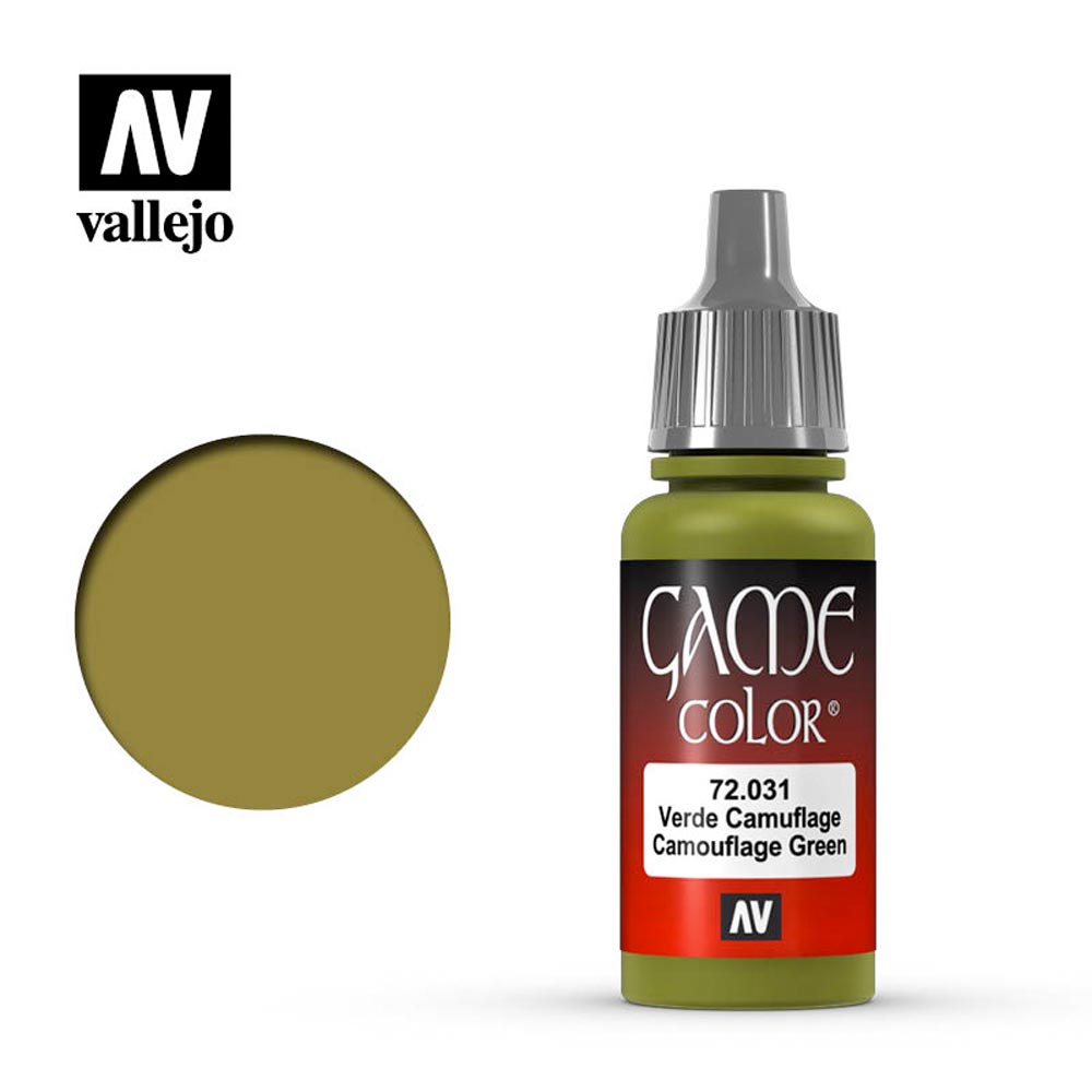 Vallejo Game Colour Camouflage Green Acrylic Paint 18ml Dropper Bottle 72031