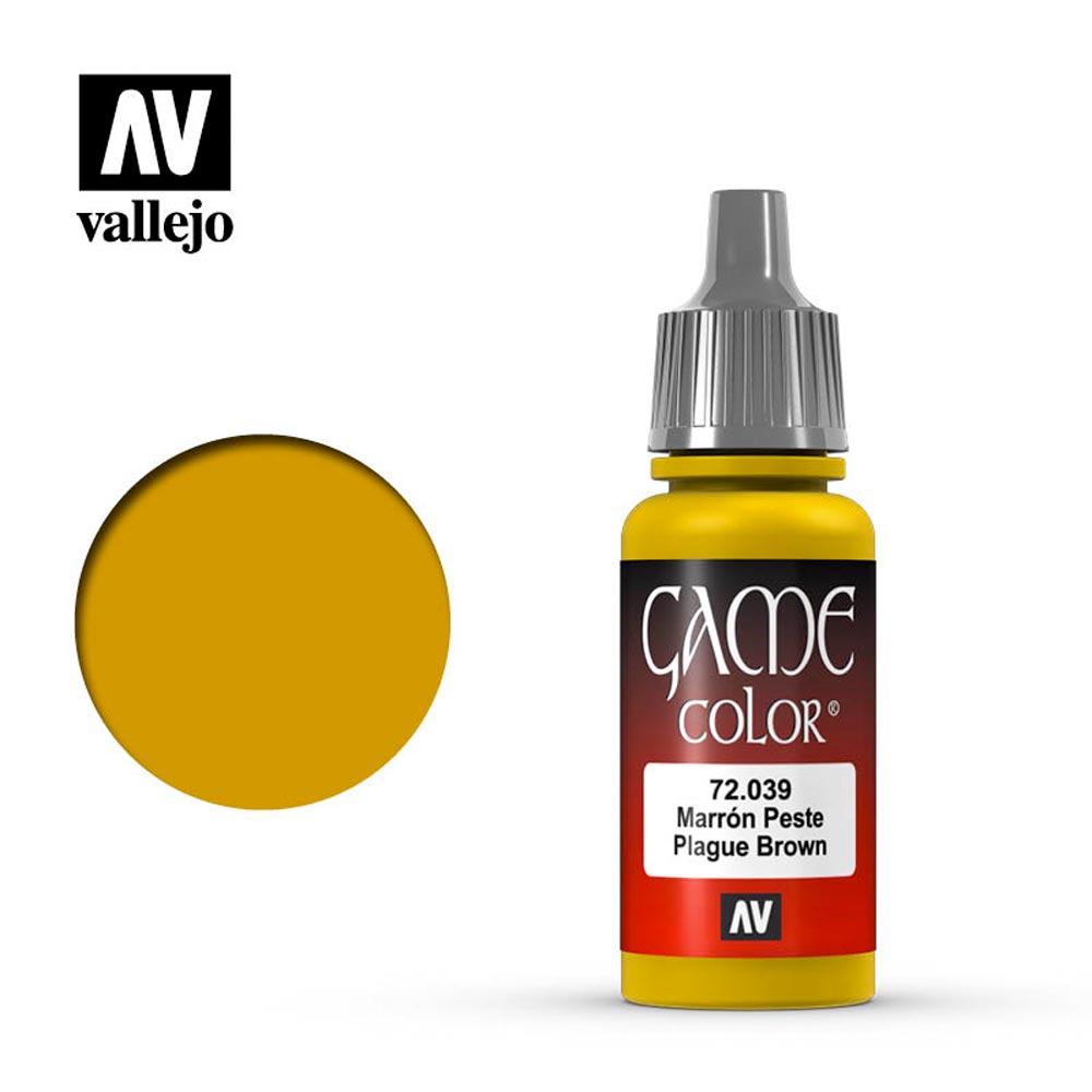 Vallejo Game Colour Plague Brown Acrylic Paint 18ml Dropper Bottle 72039