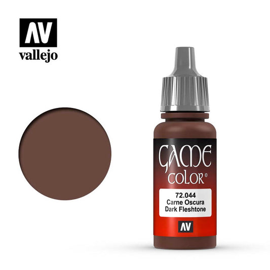Vallejo Game Colour Dark Fleshtone Acrylic Paint 18ml Dropper Bottle 72044