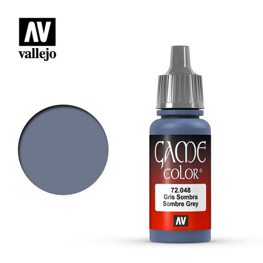 Vallejo Game Colour Sombre Grey Acrylic Paint 18ml Dropper Bottle 72048