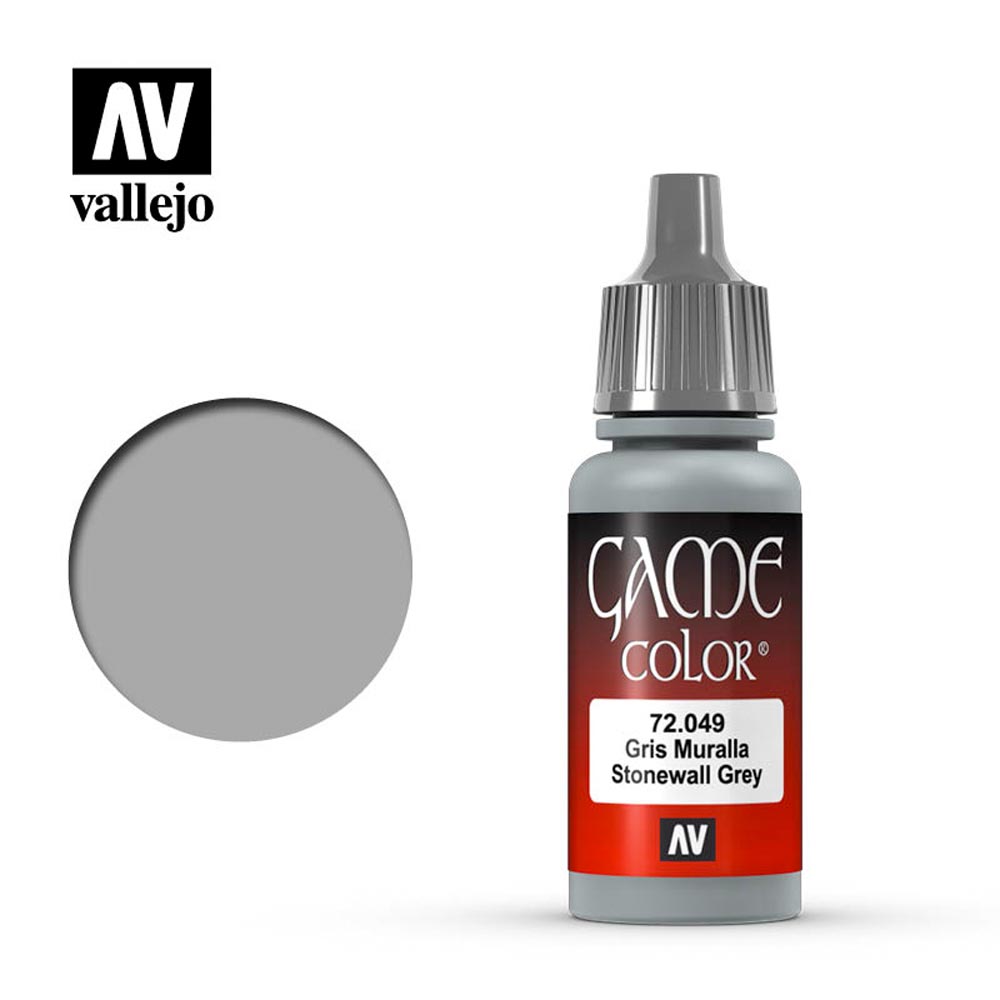 Vallejo Game Colour Stonewall Grey Acrylic Paint 18ml Dropper Bottle 72049