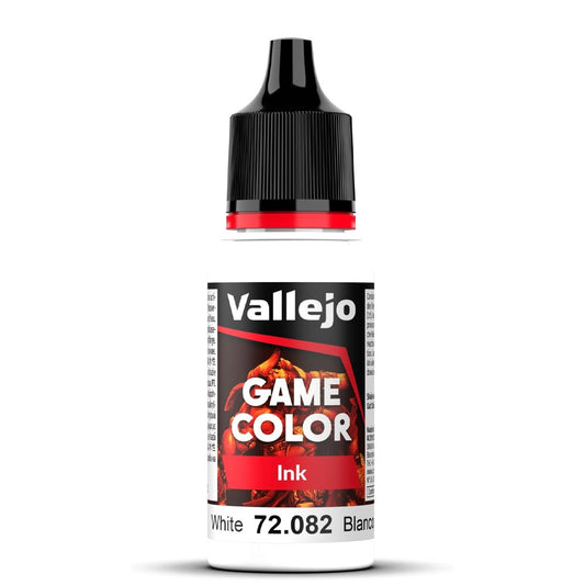 Vallejo Game Colour White Ink Paint 18ml Dropper Bottle 72082