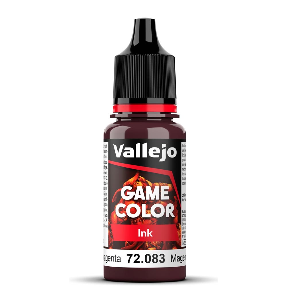 Vallejo Game Colour Magenta Ink Paint 18ml Dropper Bottle 72083