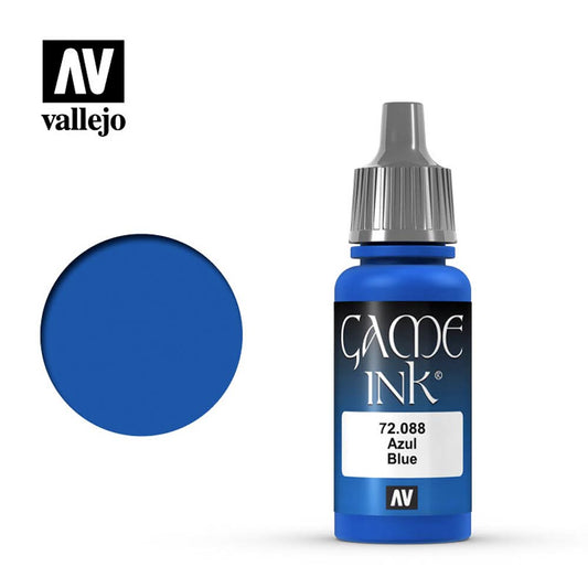 Vallejo Game Ink Inky Blue Acrylic Paint 18ml Dropper Bottle 72088