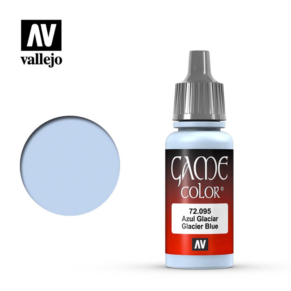 Vallejo Game Colour Glacier Blue Acrylic Paint 18ml Dropper Bottle 72095