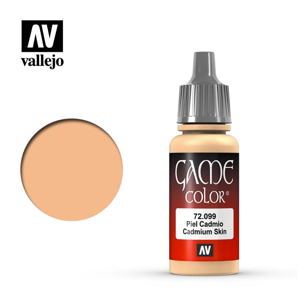 Vallejo Game Colour Cadmium Skin Acrylic Paint 18ml Dropper Bottle 72099