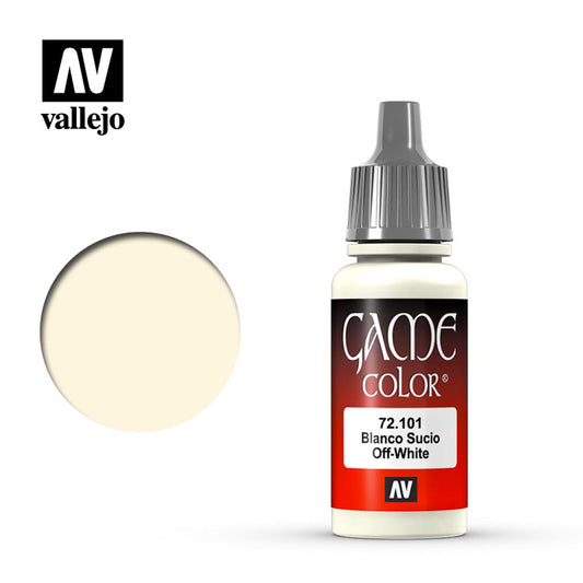 Vallejo Game Colour Off White Acrylic Paint 18ml Dropper Bottle 72101