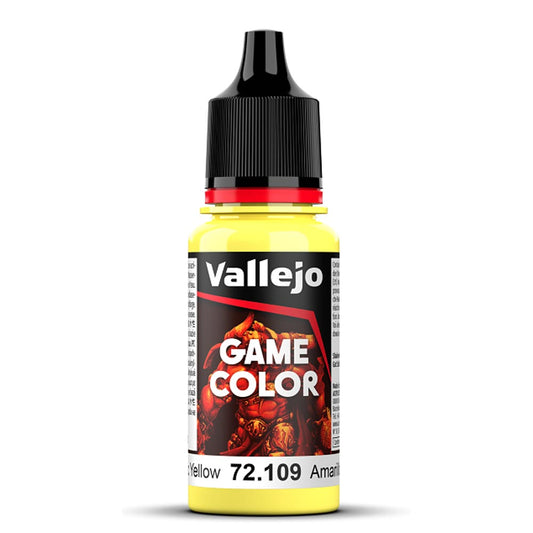 Vallejo Game Colour Toxic Yellow Paint 18ml Dropper Bottle 72109