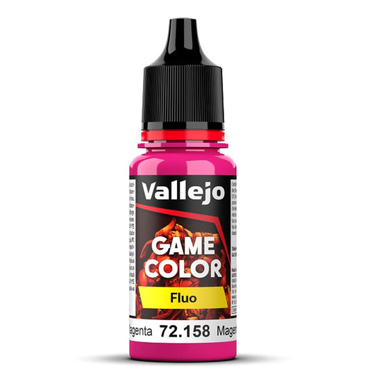 Vallejo Game Colour Fluorescent Magenta Paint 18ml Dropper Bottle 72158